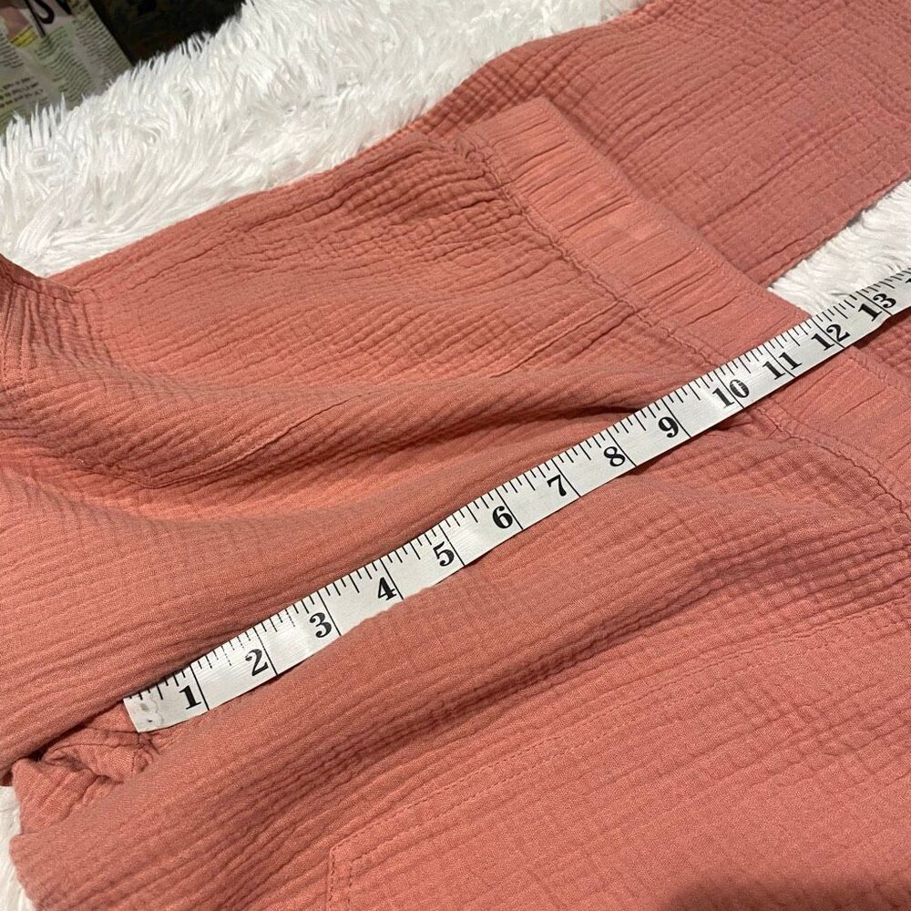 Marine Layer Paula Easy Tapered Cropped Pants in Pink Large - Picture 5 of 8